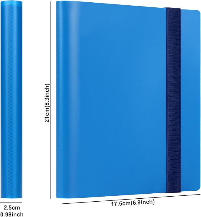 GEAoffice 4 Pocket Binder - Small Size Trading Card Collection Album Folder - 160 Side Loading Pocket Binder for TCG, MTG, Sports&Game Cards - Gifts for Card Collectors (Light Blue)