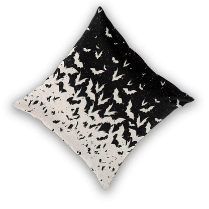 Sunshineyan Halloween Pillow Covers 18x18 Set of 2, Halloween Bat Decorative Throw Pillow Covers Outdoor Farmhouse Holiday Pillow Cases for Couch Sofa Home Decor