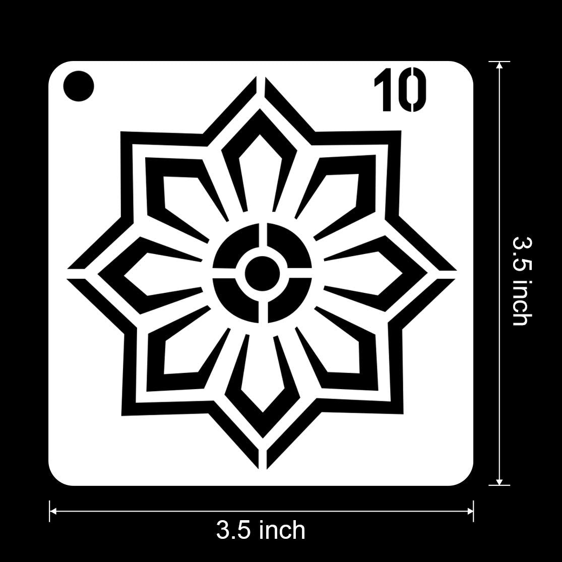 36 PCS Reusable Mandala Stencils for Painting Rocks Wood Canvas Fabric Glass Pottery Art Projects