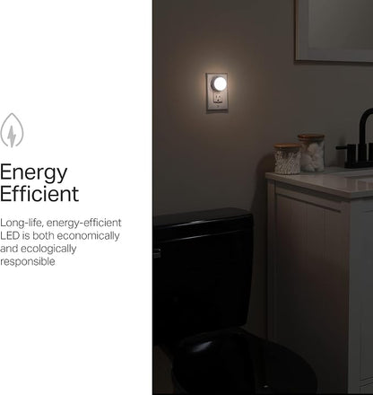 Lights by Night Night Lights Plug into Wall, 2-Pack, LED Plug in Nightlight, Warm White, Dusk to Dawn Sensor, Adults, Kids Room, Bedroom, Bathroom, Nursery, Hallway, Kitchen, 43950
