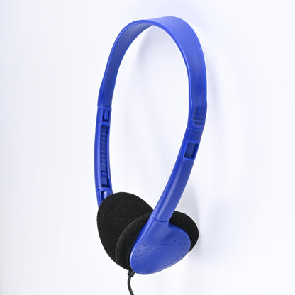 CN-Outlet 100 Pack Classroom Headphones Bulk for Kids School Class Set Headsets for Students Teens Toddler Childeren and Adults, Wholesale 3.5mm Pulg Wired Earphones-Upgrade (Dark Blue, 100 Pack)
