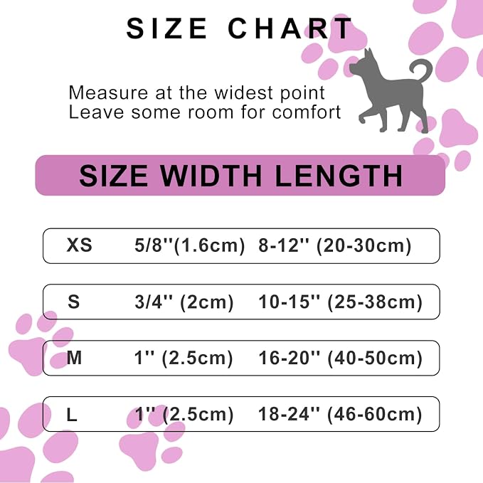 FURRYFECTION Reflective Dog Collar and Leash Set with Quick Release Buckle, Padded with Neoprene, Adjustable Nylon for Small, Medium and Large Dogs (Large Collar + 5FT Leash, Hot Pink)