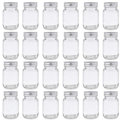 GPK4ALL 2oz Mason Jar with Silver Lid for Honey Jam Spice Pack of 24 Sets