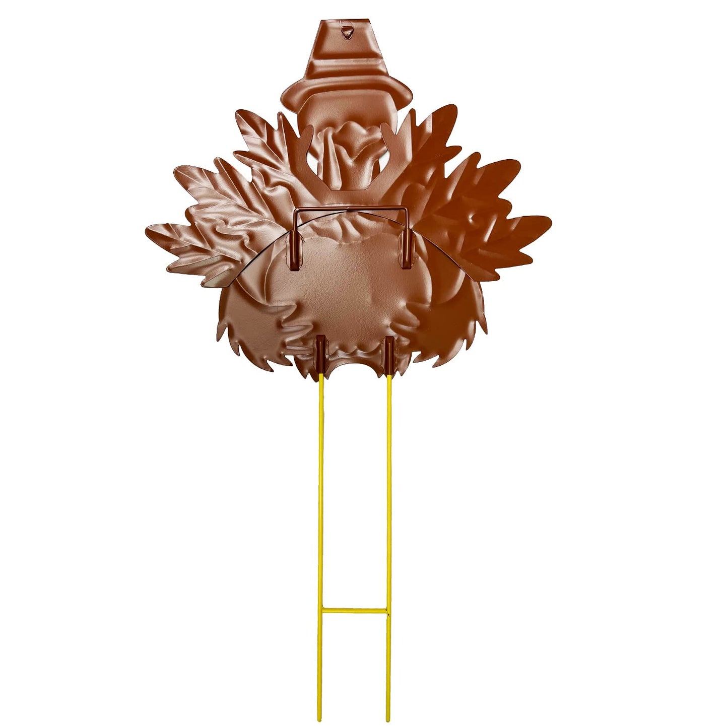 Autumn Metal Garden Stakes, Fall Harvest Thanksgiving Metal Pumpkin Welcome Sign with Turkey Stakes Yard Decorations 28.5''H, Garden Patio Lawn Yard Decor Fall Harvest Thanksgiving Outdoor Decorations