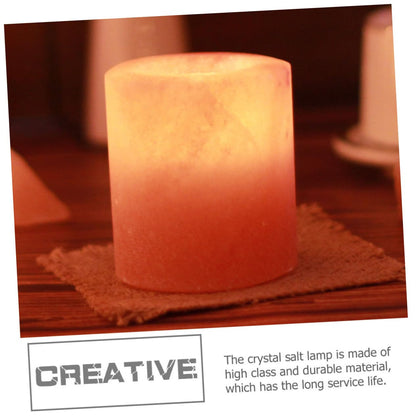 ULTECHNOVO Himalayan Crystal Salt Candle Holder Adjustable Meditation Centerpiece for Yoga 3-inch Natural Pink Rock Decorative Table Stand for Home Decor and Spiritual Practices