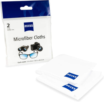 ZEISS MicroFiber Lens Cleaning Cloth (Pack of 2) JUMBO SIZE