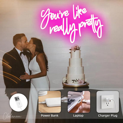 Hello Gorgeous Neon Sign Hello Beautiful Pink LED Neon Lights for Home Wedding Birthday Backdrop Bacelorette Party Wth Dimmable Switch(5V,16.5X10.6inches)