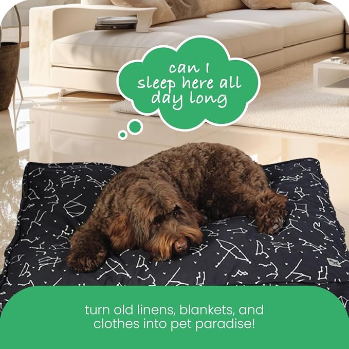 Molly Mutt Huge Dog Bed Cover - Rocketman Print - Measures 36”x45”x5’’ - 100% Cotton - Durable - Breathable - Sustainable - Machine Washable Dog Bed Cover