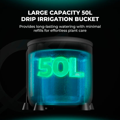 MARS HYDRO Auto Drip Irrigation Kits with 13 Gallon Foldable Bucket, 24W Upgraded Water Pump, 8 Drip Emitters, Garden Watering System for Grow Tent Indoor, Lawn, Greenhouse, Yard