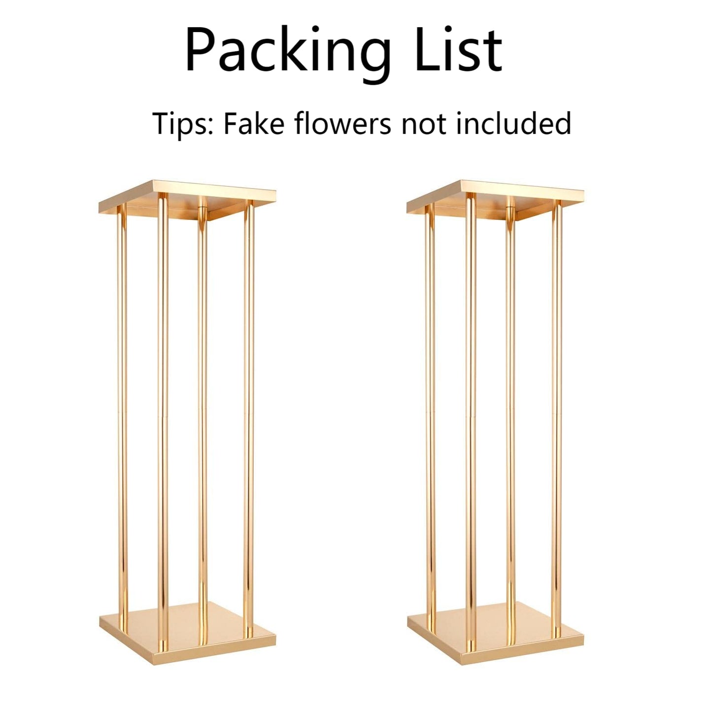 Bigsee 10pcs Column Pedestal Pillar Plant Stand Wedding Centerpieces for Tables Geometric Metal Flower Stand Gold, 31.5 Inch Tall Floor Vase Column Flower Holder for Wedding Party Table Decorations
