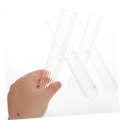 Yardwe Clear Glass Test Tube Vases for Hydroponic Plants Decorative Terrarium Tube Holders for Flower Display Desk Windowsill Supports Plant Growth and Home Decor