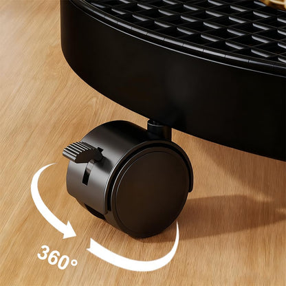 VelvetWing Metal Plant Caddy with Wheels,Heavy Duty Round Plant Stand Outdoor Indoor,Rolling Plant Stand,Plants Rollers,Flower Pot Dolly Holder Black 12 Inch