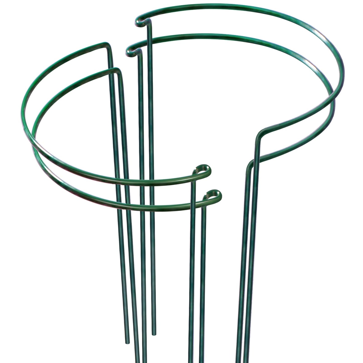LEOBRO Plant Support Stakes, 4 PCS Plant Stakes, Plant Support, Peony Cages and Supports, Garden Stakes, Plant Stakes for Indoor Outdoor Plants, Hydrangea Support Cage, 10" W x 15.8" H