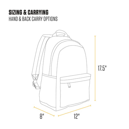 Carhartt 21L Classic Laptop Backpack, Water-Resistant Pack W/ 15" Laptop Sleeve and Organizational Compartments, Greenstone
