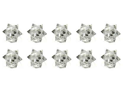 Jet International 12 Point Crystal Merkaba Set of 5 – Natural Healing Gemstone Stars for Reiki, Meditation, Chakra Balancing & Positive Energy – Sacred Geometry Crystal Grid Set