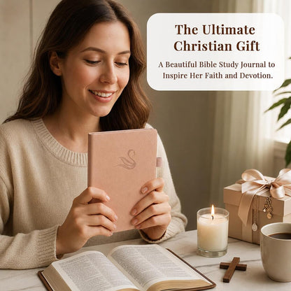 Bible Study Journal for Women – Guided Christian Notebook with Bible Reading Tracker, Prayer Prompts, Church Notes & Bible Study Supplies, Bible Journaling Kit, Beautiful Faith Gift for Her