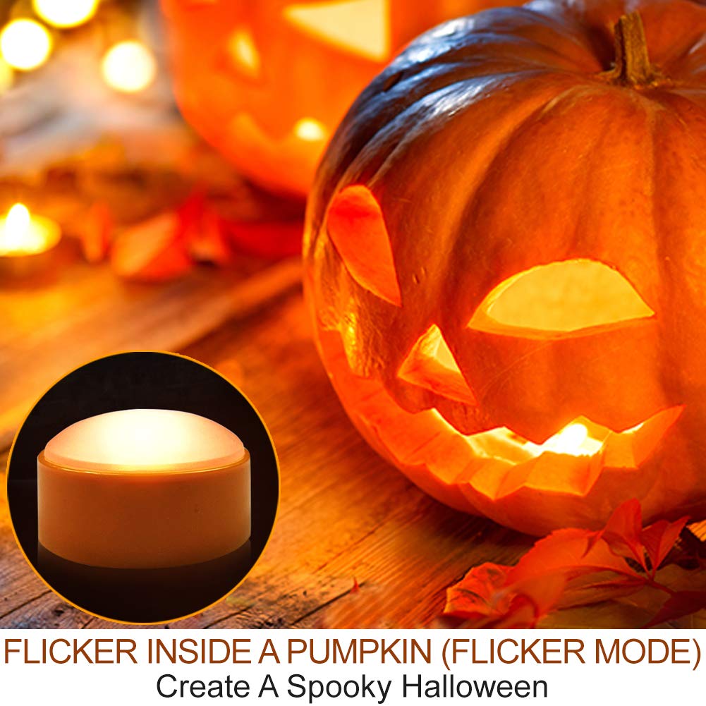 HOME MOST 2-Pack Halloween Pumpkin Lights with Remote/Timer - Orange Pumpkin Lights LED Battery Operated Halloween Decor - Jack-O-Lantern Outdoor Decorations