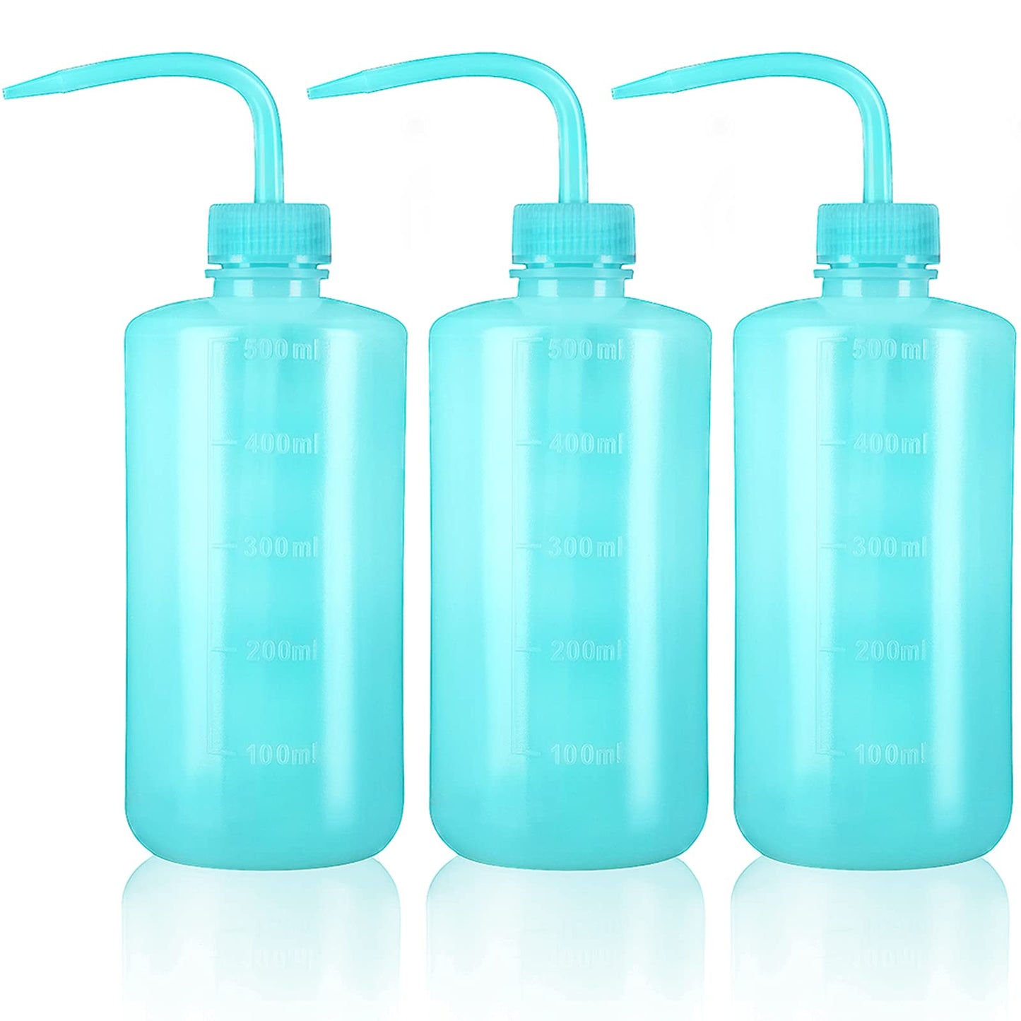 Oubest Squeeze Washing Bottle Succulent Watering Blue Water Squirt Irrigation Squeeze Sprinkling Can Plastic Wash Plant Bottle 500ml 3pc