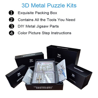 3D Metal Model Kits, Mechanical Small Unicorn 3D Metal Puzzle,Steel Divine Beast Series DIY Animal Brain Teasers Simple 3D Puzzles Home Decor Art Craft Gifts Toys for Adult