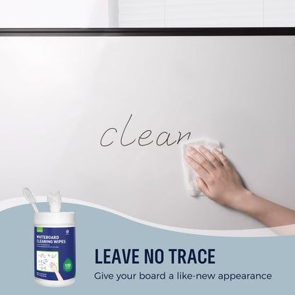 Loukin Whiteboard Cleaning Wipes, Dry Erase Board Cleaning Wipes, Non-toxic White board Wipes, 100 Wipes per Canister