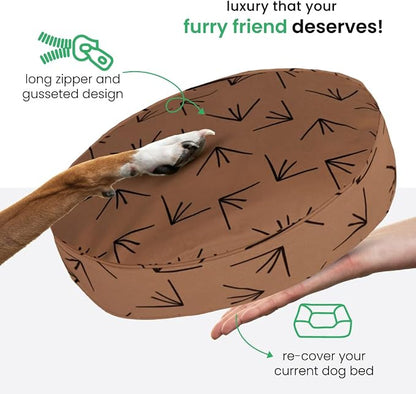 Molly Mutt Heat Waves Dog Bed Duvet Cover, 100% Cotton Canvas Cover for Dog, Puppy, or Cat Bed, Durable, Washable, and Free of Harmful Chemicals, Round, 36"x5"