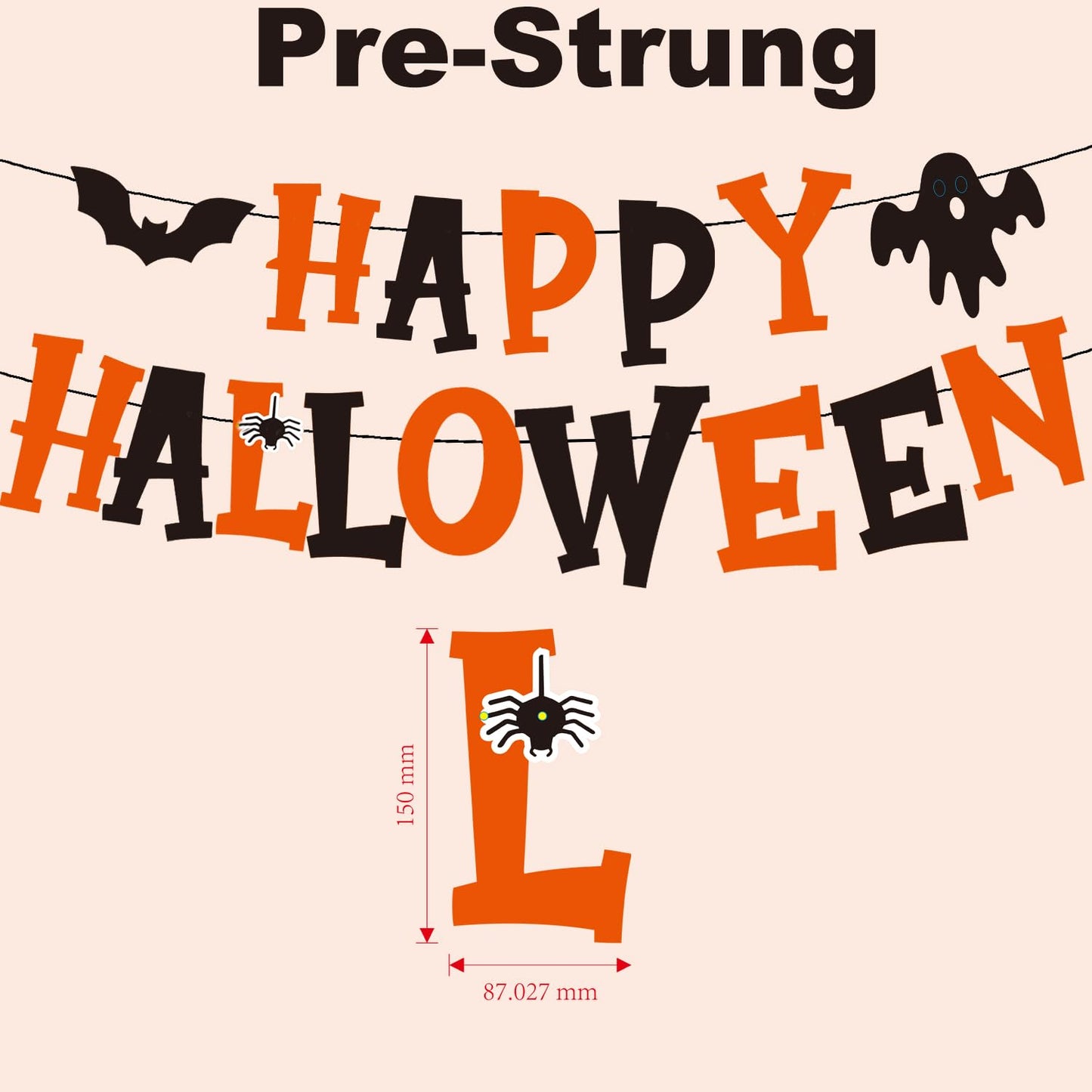 Halloween Decorations Honeycomb Table Centerpieces & Banner Set – 7PCS Black Cat, Haunted House, Pumpkin, Witch Hat & Cauldron Halloween Party Supplies for Home, Office, Classroom