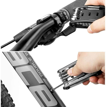 WOTOW Bike Repair Tool Kit, 16 in 1 Bicycle Multitool with Tire Levers Hex Spoke Wrench, Multi Function Accessories Set for Road Mountain Bikes