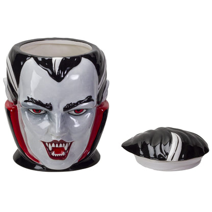 Pacific Giftware Halloween Vampire Dracula Bust Ceramic Cookie Jar - Spooky Kitchen Decor and Storage