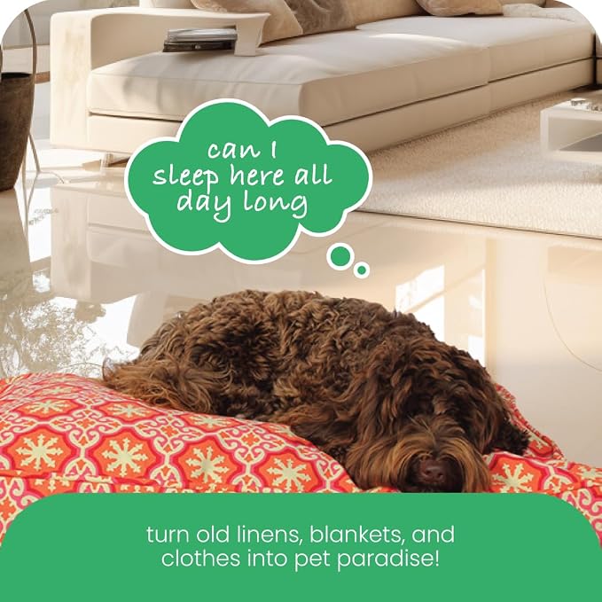 Molly Mutt Small Dog Bed Cover - Papillon Print - Measures 22”x27”x5’’ - 100% Cotton - Durable - Breathable - Sustainable - Machine Washable Dog Bed Cover