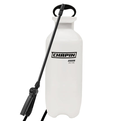 Chapin 20006 Pump Sprayer, 3‑Gallon, Lawn & Garden, Translucent Poly Tank, Funnel‑Top, SureSpray, Adjustable Cone Nozzle & 34" Hose for Fertilizer, Weed & Pest Application