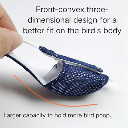 5 Pcs Summer Holey Style Bird Diaper Parrot Nappy Reusable Flight Suit with Waterproof Inner for Parakeet Cockatiel Macaw Budgie Lovebird Conure (2M)