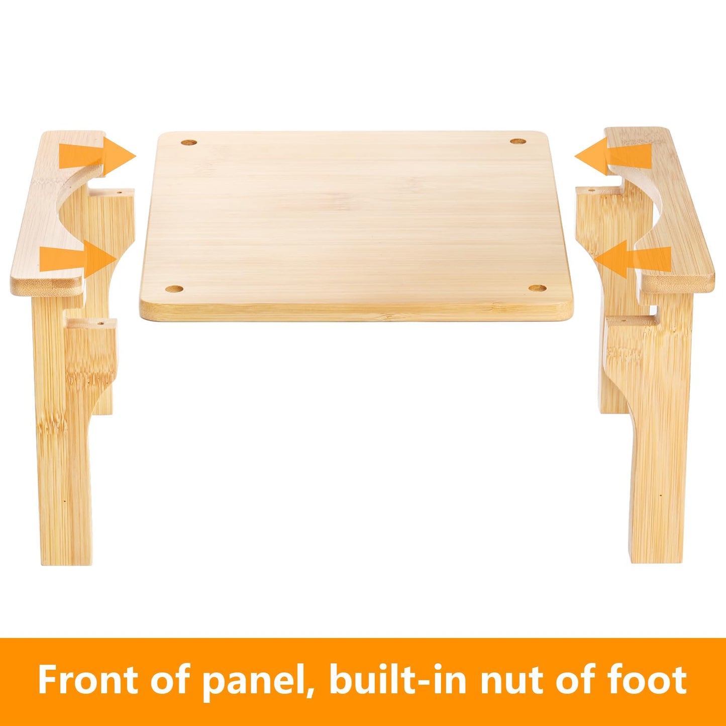 Tebery 2 Pack Natural Bamboo Drink Beverage Dispenser Stand, Water Jugs Glass Water Pitcher Base Fits 6-8 Inches Diameter for Home, Parties, and Catering Events