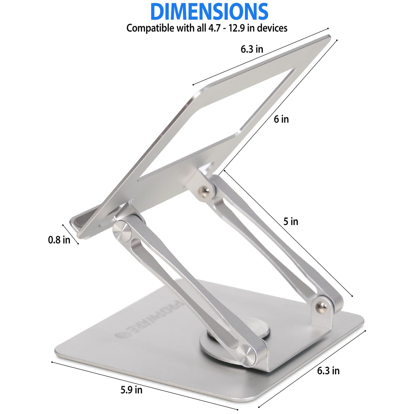 Propware Swivel Tablet Stand for iPad/Kindle/PS/Switch/iPhone 13"-4.7" Holder, Adjustable Tablet Stand for Desk, Kitchen, PC Office Accessories for Desk, Men, Women, iPad Accessories