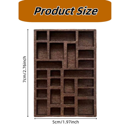 Fyazgop 1 PCS Miniature Wooden Trinket Shelf Wooden Display Shelf for Rocks Collectibles and Wall Decor