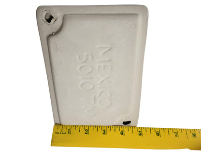 Beige Bone Almond Ceramic Soap Dish Shower Tray Tile in Installation Vintage Mid Century Modern Retro