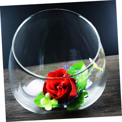 NUOBESTY 3pcs Slant Cut Glass Micro Landscape Bottles for Succulent Vase Desktop Ecological Terrarium Jar Home Décor