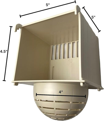 Bird Nest Box Canary External Plastic with Sliding Back Lid, Easy Accessibility and Cleaning, Breeding Nesting Bird Cage for Finches, Exotic Small Birds