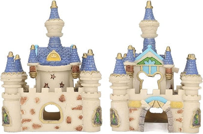 HERCHR Fish Tank Decorations, Castle Cave Hideouts & Resin Aquarium Decor Hiding Cave Ornament Fish Tank Accessories, Safe for Betta Fish