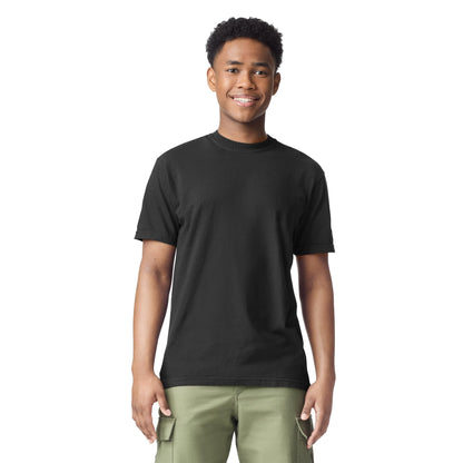 Comfort Colors Adult Short Sleeve Tee, Style G1717, Black (1-pack), Large