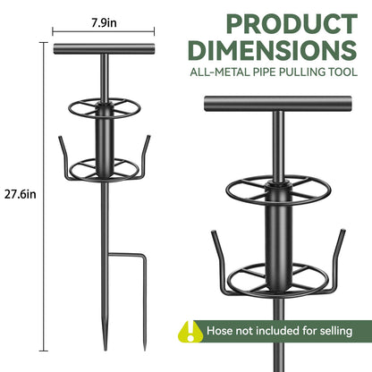 Garden Hose Guide Spike, Metal Hose Guides for Garden Heavy Duty, Hose Pulling Stand Reel for Gardens Corner, Auxiliary Water Hoses Support, Lawn & Gardens Watering Equipment, Plant Flower Protector