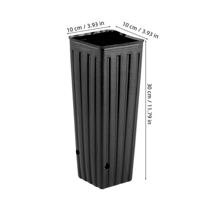 HANABASS 50 Pcs Tree Nursery Pots Planter Plastic Starting Pots with Drainage Holes Deep Nursery Treepots for Outdoor Garden Balcony, 11.8" Tall