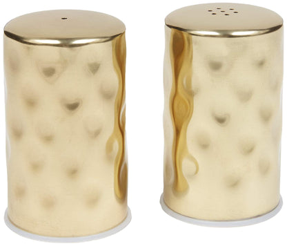 American Metalcraft GHSP2 Hammered Finish Stainless Steel Salt & Pepper Shaker Set - 2 oz Capacity Compact 1.75 in Dia 2.75 - Hammered Gold Finish – 200 Pack