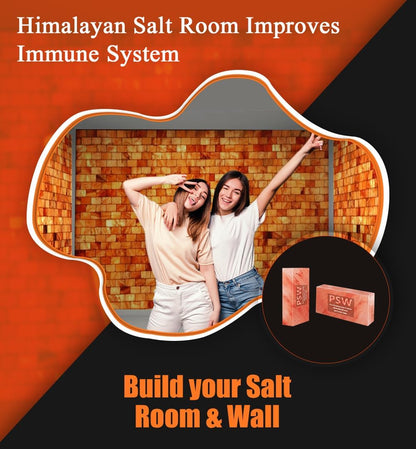 4 Himalayan Salt Bricks 8"x4"x2" For Build Spa Sauna | Himalayan Pink Salt Block For Home Decor & Salt Wall | Block 5.5Lbs Home Improvement