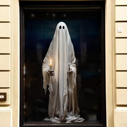 2 Sheets Halloween Ghost Window Clings Ghost Window Decals Ghost Reusable Stickers for Spooky Halloween Home Decoration Windows Glass Mirror Decor Holiday Party Supplies