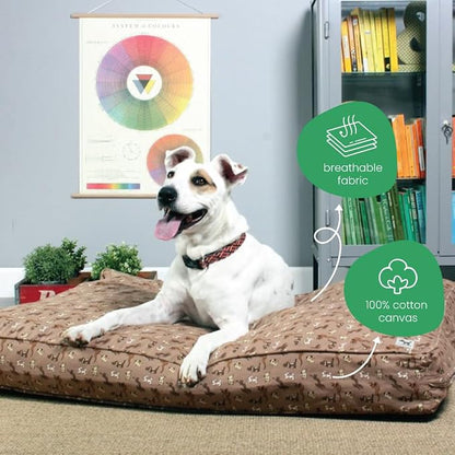 Molly Mutt Daysleeper Dog Bed Duvet Cover, GOTS-Certified 100% Organic Cotton Canvas Cover for Dog, Puppy, or Cat Bed, Durable, Washable, and Free of Harmful Chemicals, Round, 36"x5"