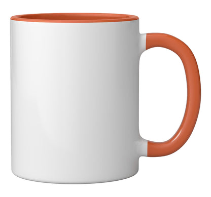 Stolas Ascends Dictionairre Demon Ceramic Mug, Orange/White