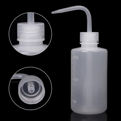 DEPEPE 6-Pack 250ml Squeeze Bottles for Liquids, LDPE Plastic Safety Squirt Bottle with Narrow Mouth & Scale Labels, Small Watering Can for Indoor Plants, Lab Tattoo Cleaning Tools