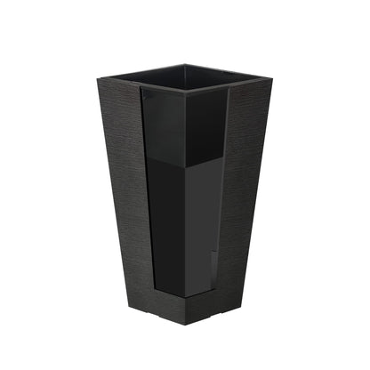 Kante 28 Inch Tall Planter Set of 2, Large Taper Planter for Outdoor Indoor Garden Patio Front Door (Black)