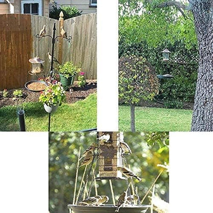 Bird Seed Catcher Tray Platform Feeder Hanging Tray Fits Most feeders Catches Most Falling Seed and Husk Great for Attracting Birds Outdoors, Backyard, Garden - Black