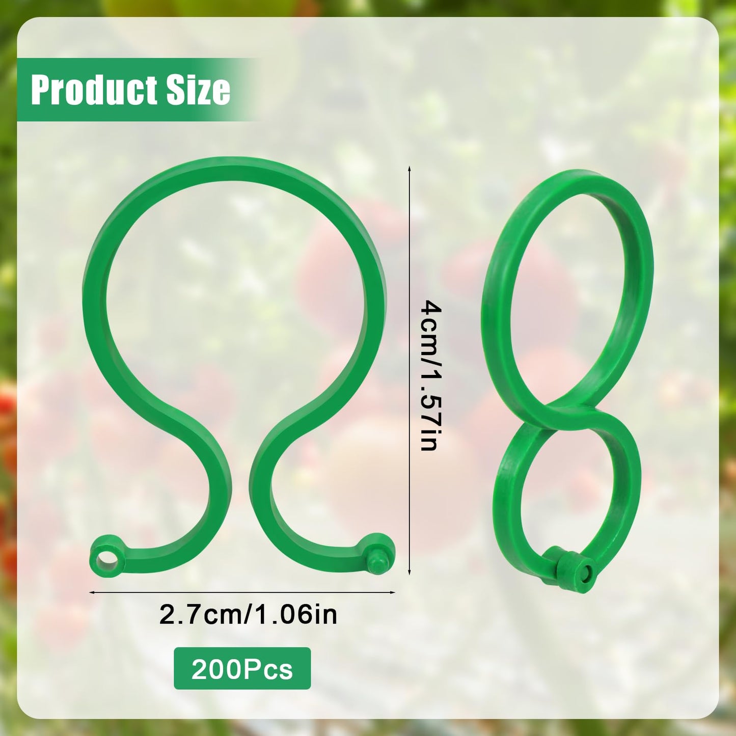 Hysagtek 100 Pcs Plant Clips for Climbing Plants Garden Clips Plant Support Clips for Tomato Gardening Clips Vegetable Clips for Support for Securing Plants